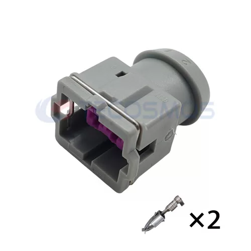 Tecosmos 2-Pin Female 443906233 IP66 Waterproof Wire Harness Automobile Fuel Nozzle Plug ABS+nylon Housing Copper... - image 2
